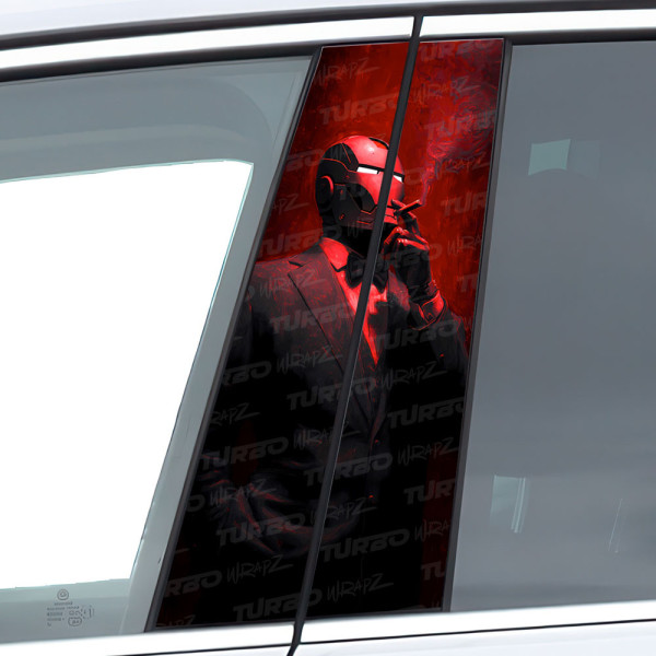 Sticker for car pillar Iron Man Godfather | TurboWrapz.com