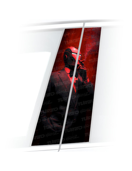 Sticker for car pillar Iron Man Godfather | TurboWrapz.com