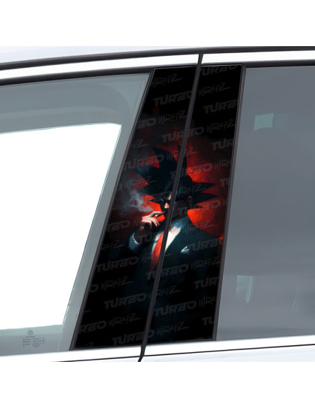 Sticker for car pillar Goku Godfather | TurboWrapz.com