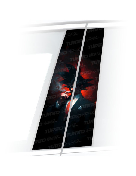 Sticker for car pillar Goku Godfather | TurboWrapz.com