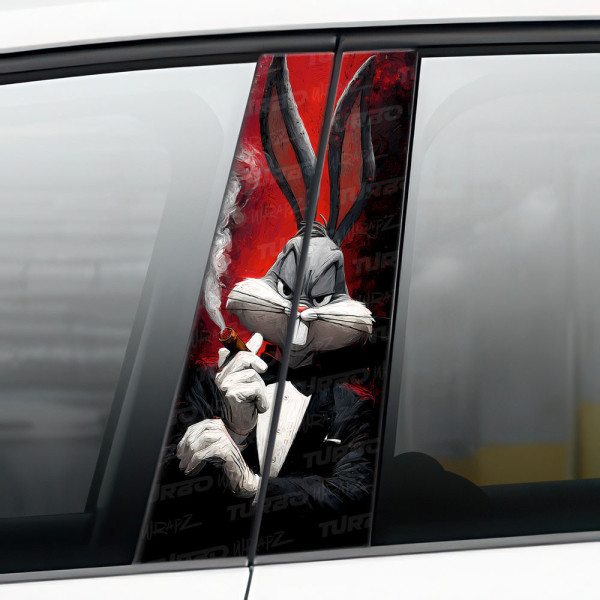 Sticker for car pillar Królik Bugs Godfather | TurboWrapz.com