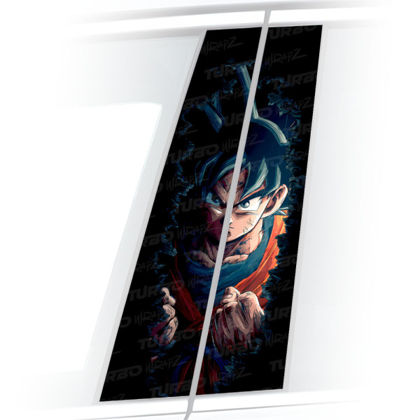 Sticker for car pillar Goku | TurboWrapz.com