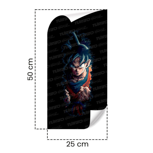 Sticker for car pillar Goku | TurboWrapz.com