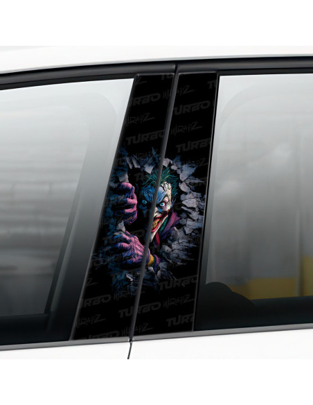 Sticker for car pillar Kreskówkowy Joker | TurboWrapz.com