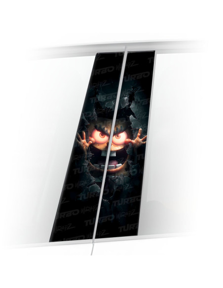 Sticker for car pillar Spongebob Horror | TurboWrapz.com