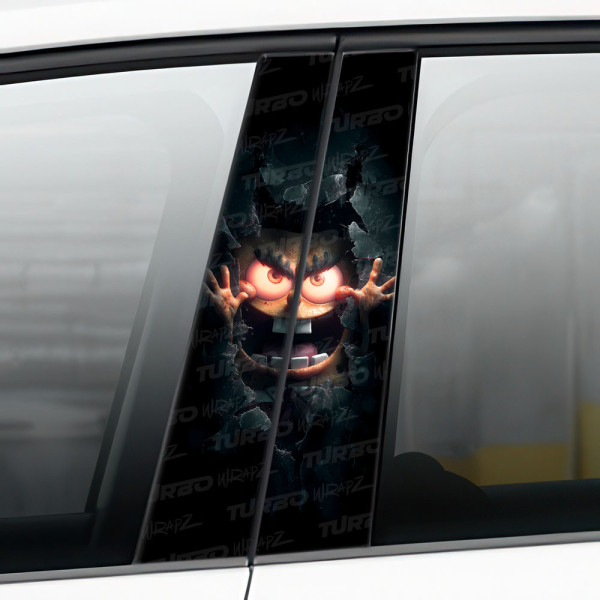 Naklejka na słupek samochodowy Spongebob Horror | TurboWrapz.com