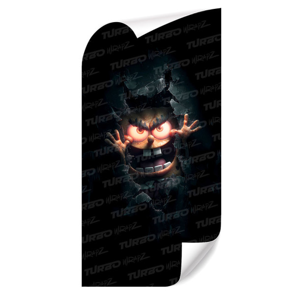 Sticker for car pillar Spongebob Horror | TurboWrapz.com