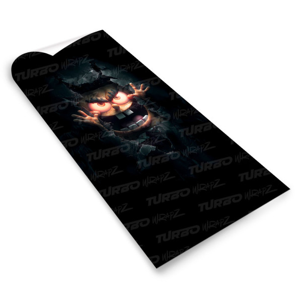 Sticker for car pillar Spongebob Horror | TurboWrapz.com