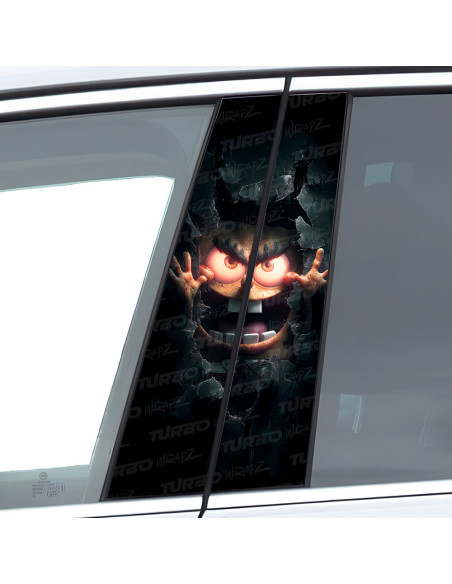 Sticker for car pillar Spongebob Horror | TurboWrapz.com