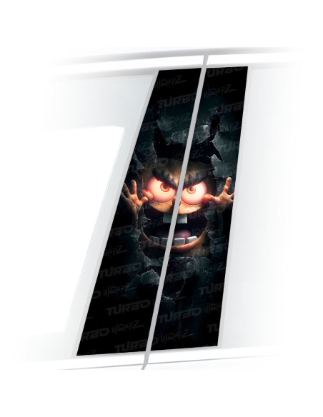 Sticker for car pillar Spongebob Horror | TurboWrapz.com