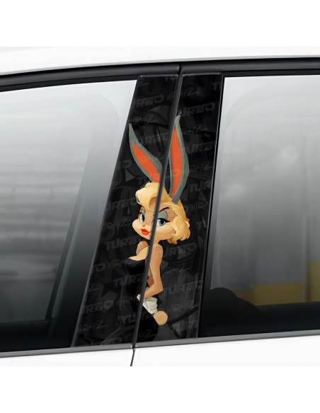Sticker for car pillar Króliczek Lola | TurboWrapz.com