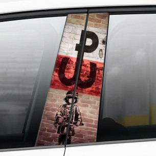 Sticker for car pillar Powstanie Warszawskie | TurboWrapz.com 2