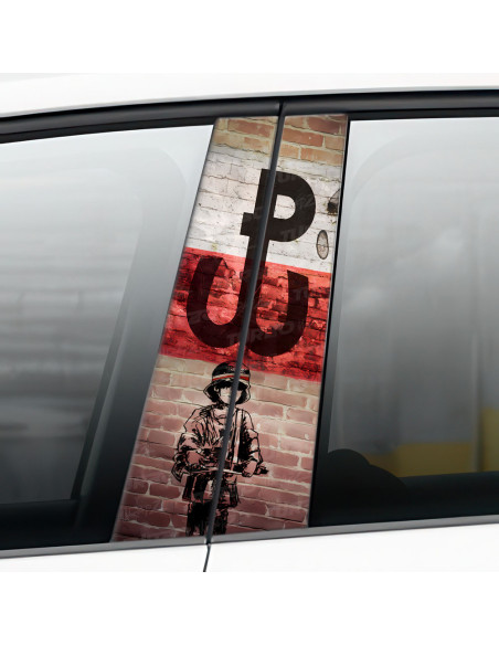 Naklejka na słupek samochodowy Powstanie Warszawskie | TurboWrapz.com