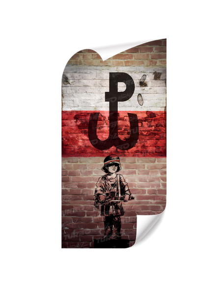 Naklejka na słupek samochodowy Powstanie Warszawskie | TurboWrapz.com