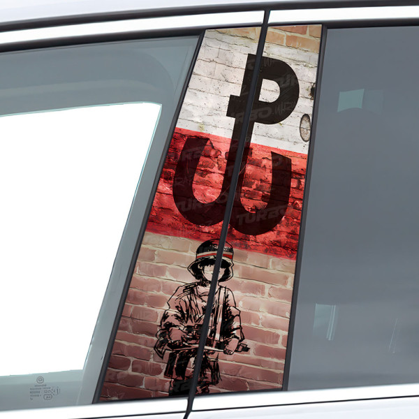 Naklejka na słupek samochodowy Powstanie Warszawskie | TurboWrapz.com