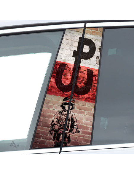 Naklejka na słupek samochodowy Powstanie Warszawskie | TurboWrapz.com