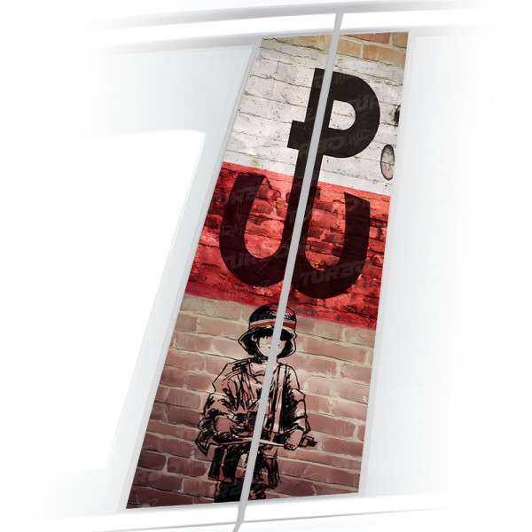 Naklejka na słupek samochodowy Powstanie Warszawskie | TurboWrapz.com