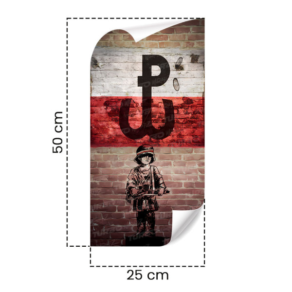 Naklejka na słupek samochodowy Powstanie Warszawskie | TurboWrapz.com