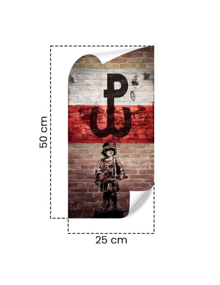 Naklejka na słupek samochodowy Powstanie Warszawskie | TurboWrapz.com