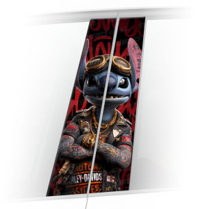 Sticker for car pillar Stitch Harley | TurboWrapz.com