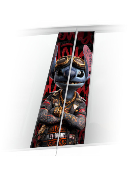 Sticker for car pillar Stitch Harley | TurboWrapz.com