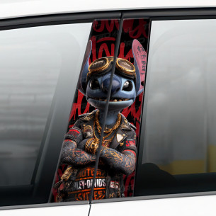 Sticker for car pillar Stitch Harley | TurboWrapz.com 2