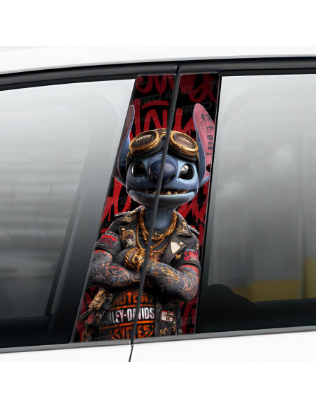 Naklejka na słupek samochodowy Stitch Harley | TurboWrapz.com