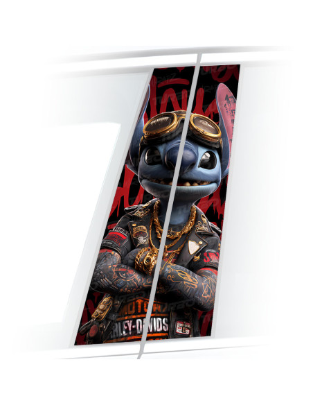 Naklejka na słupek samochodowy Stitch Harley | TurboWrapz.com