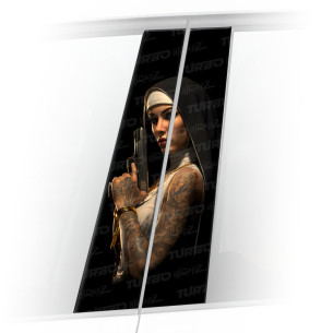 Sticker for car pillar Zakonnica | TurboWrapz.com