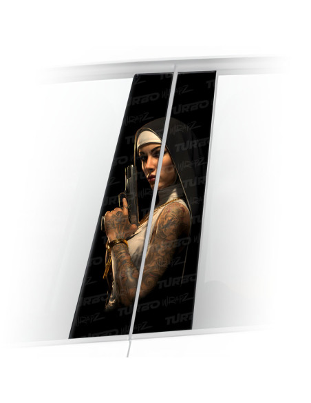 Sticker for car pillar Zakonnica | TurboWrapz.com