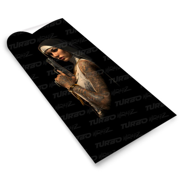 Naklejka na słupek samochodowy Zakonnica | TurboWrapz.com