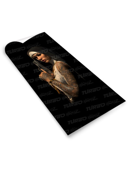 Sticker for car pillar Zakonnica | TurboWrapz.com