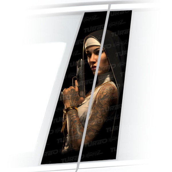 Sticker for car pillar Zakonnica | TurboWrapz.com