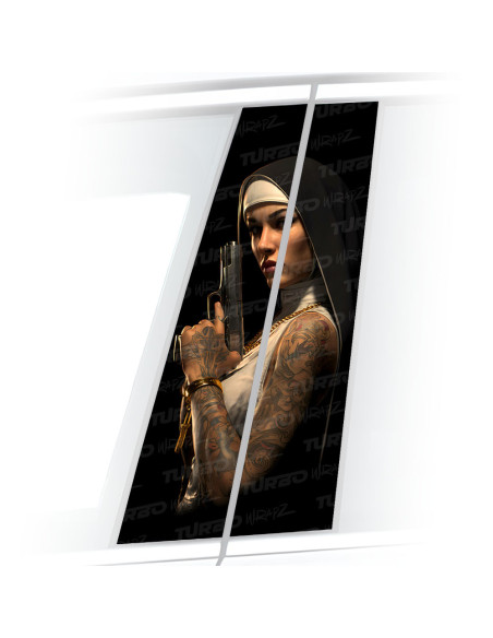 Naklejka na słupek samochodowy Zakonnica | TurboWrapz.com