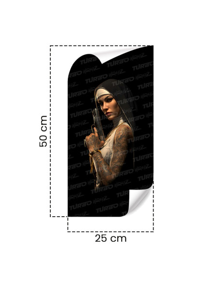 Sticker for car pillar Zakonnica | TurboWrapz.com