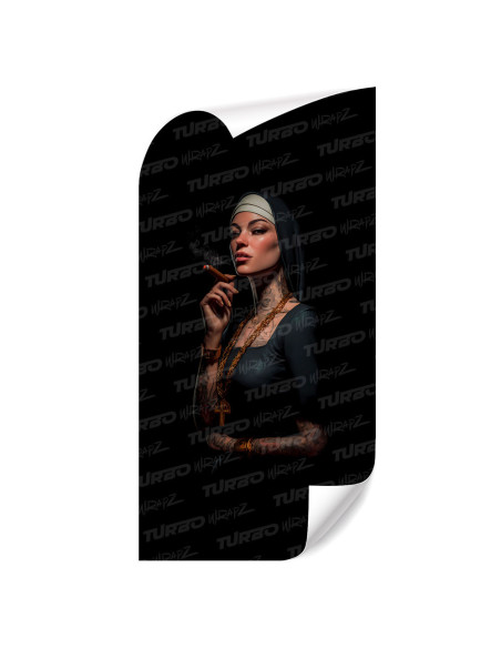 Naklejka na słupek samochodowy Zakonnica | TurboWrapz.com