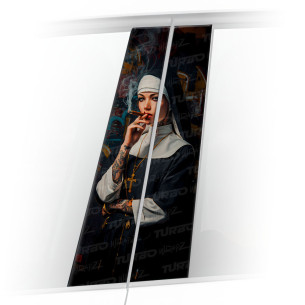 Sticker for car pillar Zakonnica Graffiti | TurboWrapz.com