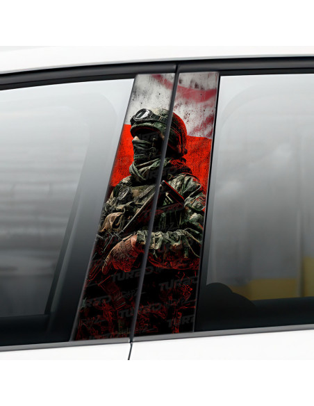 Sticker for car pillar Polski Żołnierz | TurboWrapz.com