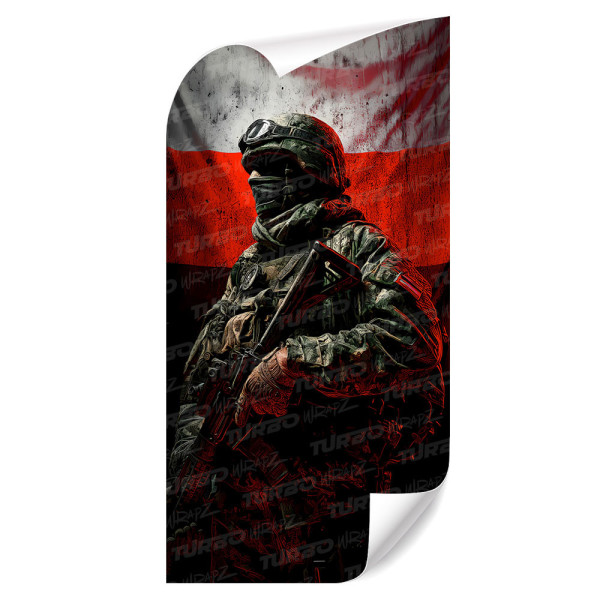 Naklejka na słupek samochodowy Polski Żołnierz | TurboWrapz.com