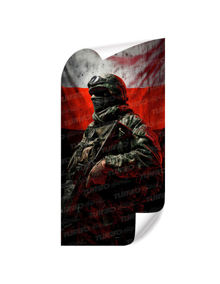 Sticker for car pillar Polski Żołnierz | TurboWrapz.com