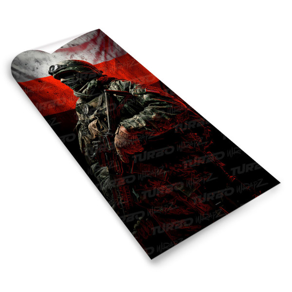 Naklejka na słupek samochodowy Polski Żołnierz | TurboWrapz.com