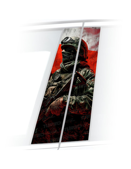 Naklejka na słupek samochodowy Polski Żołnierz | TurboWrapz.com