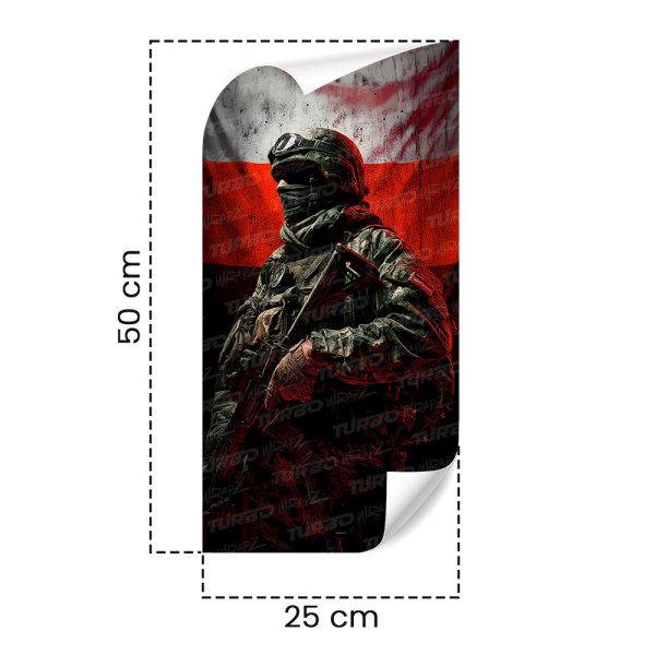 Naklejka na słupek samochodowy Polski Żołnierz | TurboWrapz.com