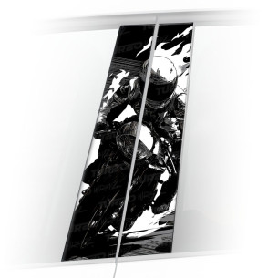 Naklejka na słupek samochodowy Motor Ścigacz | TurboWrapz.com