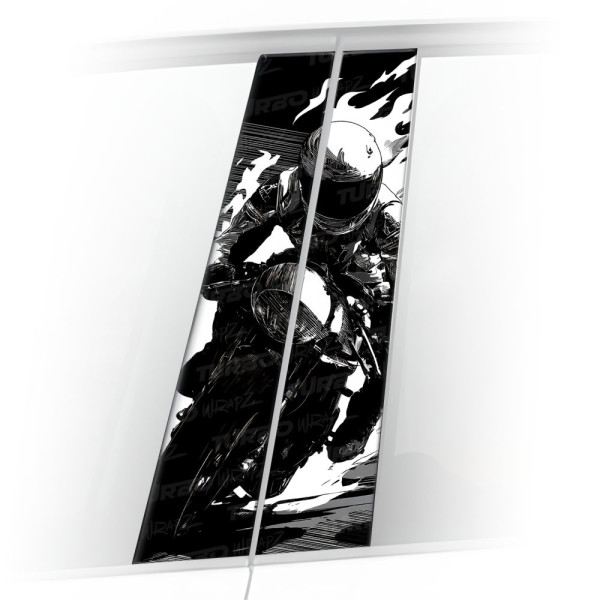 Naklejka na słupek samochodowy Motor Ścigacz | TurboWrapz.com