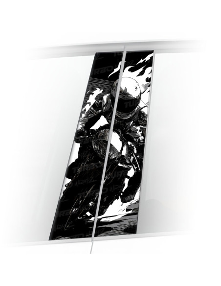 Naklejka na słupek samochodowy Motor Ścigacz | TurboWrapz.com