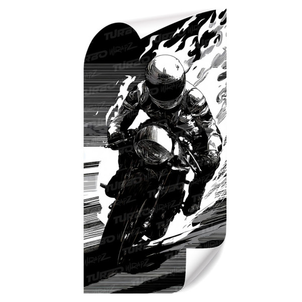 Naklejka na słupek samochodowy Motor Ścigacz | TurboWrapz.com