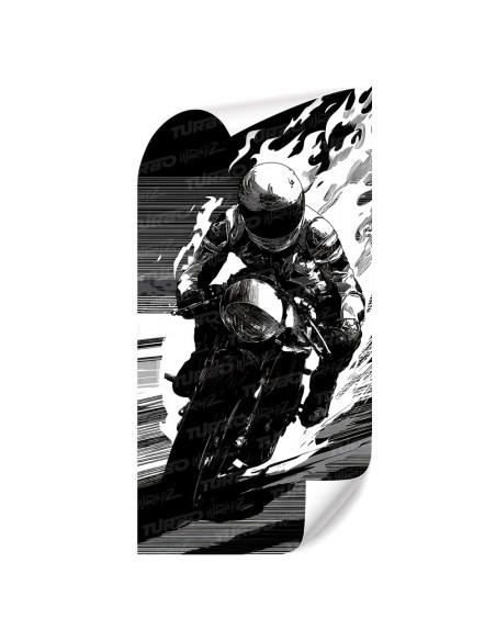 Naklejka na słupek samochodowy Motor Ścigacz | TurboWrapz.com