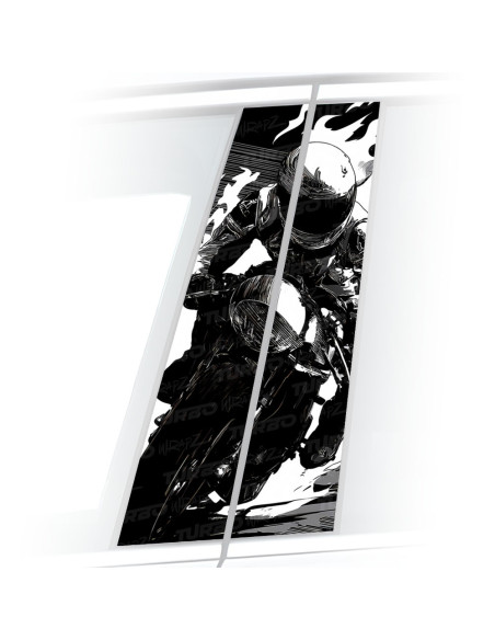 Naklejka na słupek samochodowy Motor Ścigacz | TurboWrapz.com