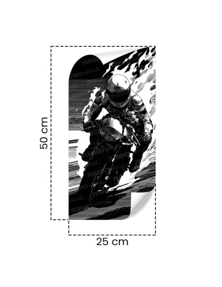 Naklejka na słupek samochodowy Motor Ścigacz | TurboWrapz.com